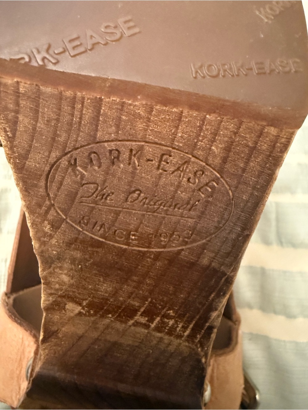 Kork-Ease Tan Leather Platform Sandals - Picture 9 of 9